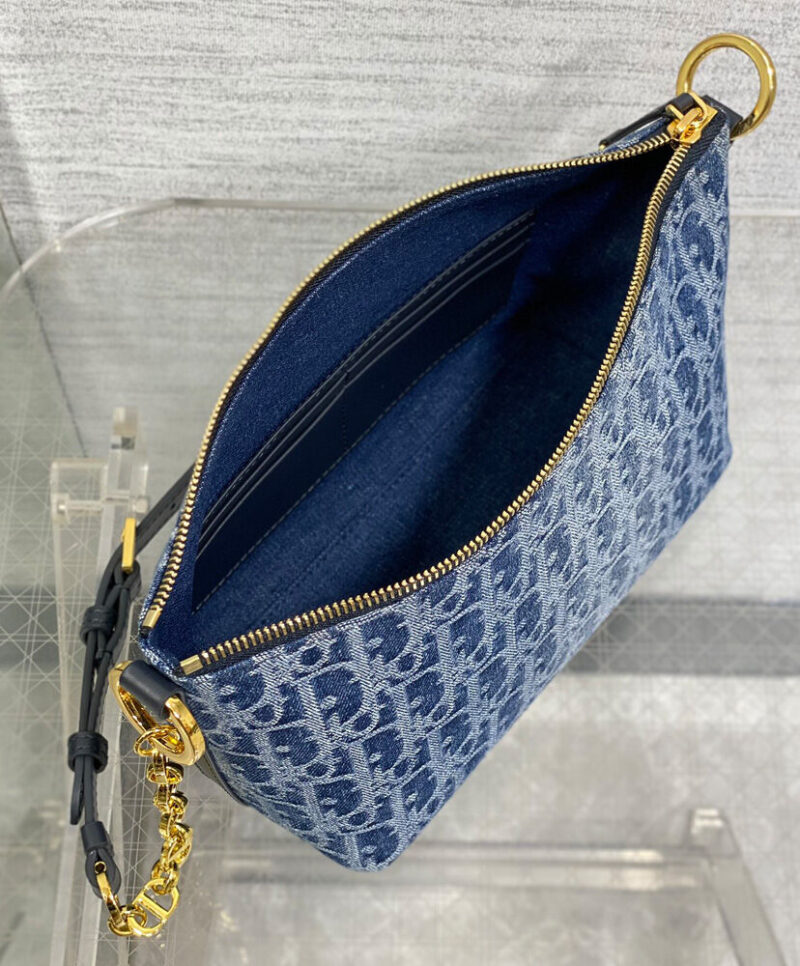 Christian Dior Diorstar Hobo Bag with Chain Blue
